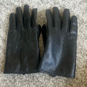 Black Leather men’s Gloves L